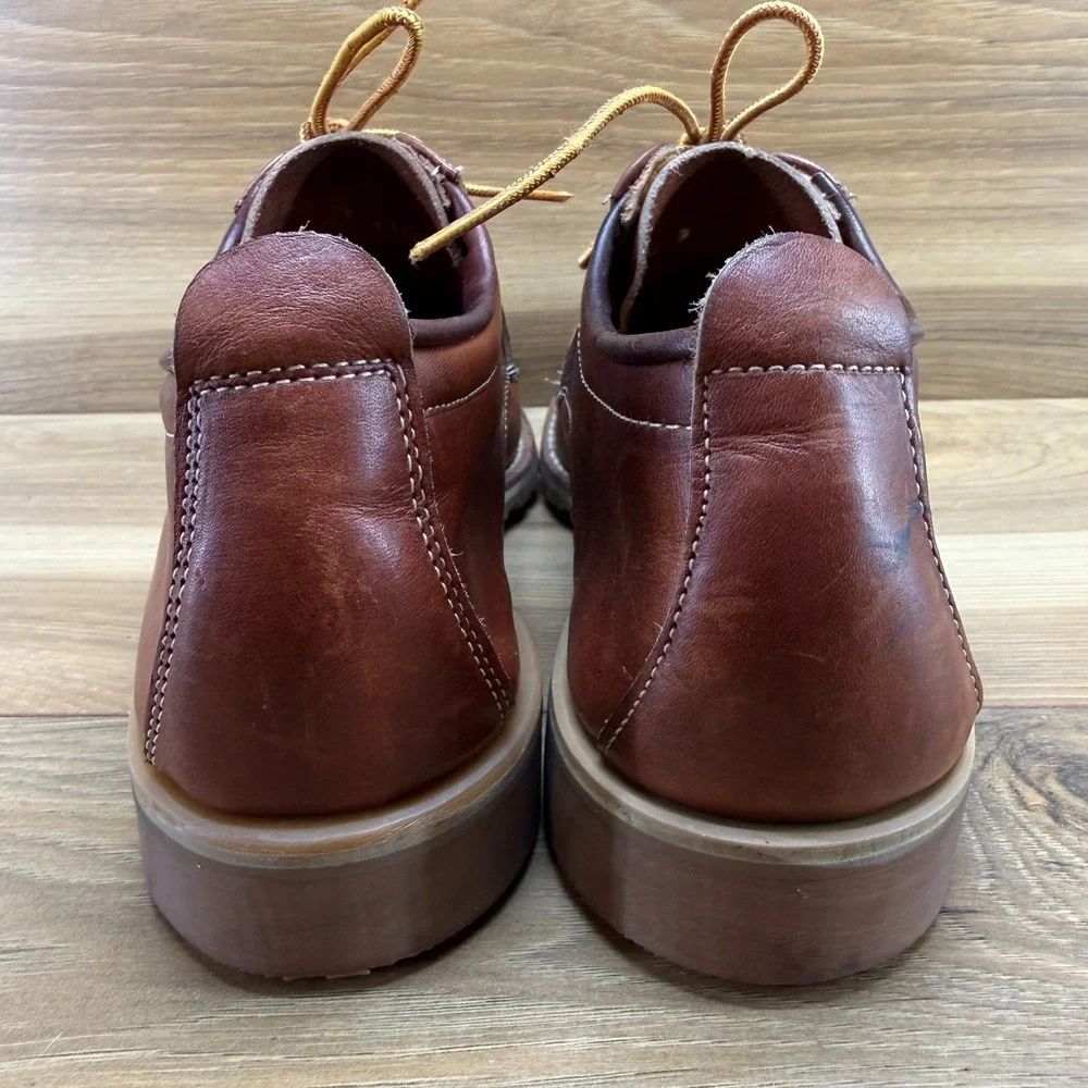 The Boot Makers of Sturgeon Bay Mens Oxfords 8 D Brown Leather Moc Toe